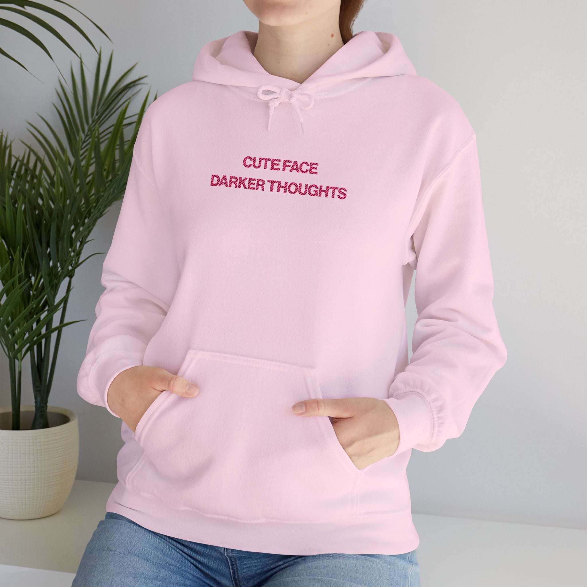Cute Face, Darker Thoughts Hoodie